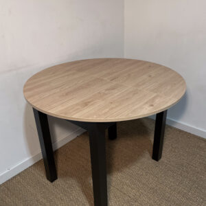 Table ronde à rallonge en bois