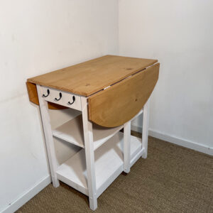 Table haute en bois à rallonges