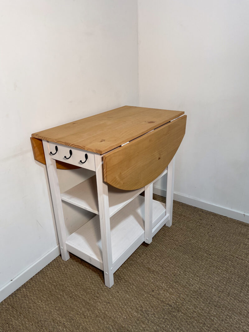Table haute en bois à rallonges