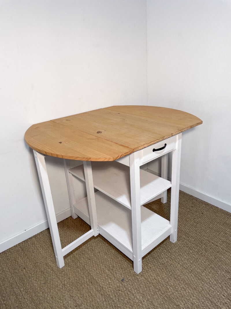 Table haute en bois à rallonges – Image 2