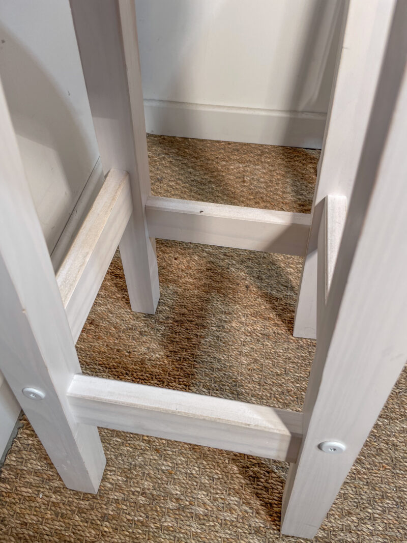 Lot de 2 tabourets hauts en bois blanc – Image 5