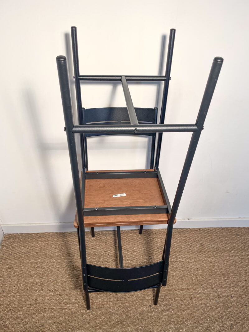 Lot de 2 chaises hautes de bar bois et métal – Image 4