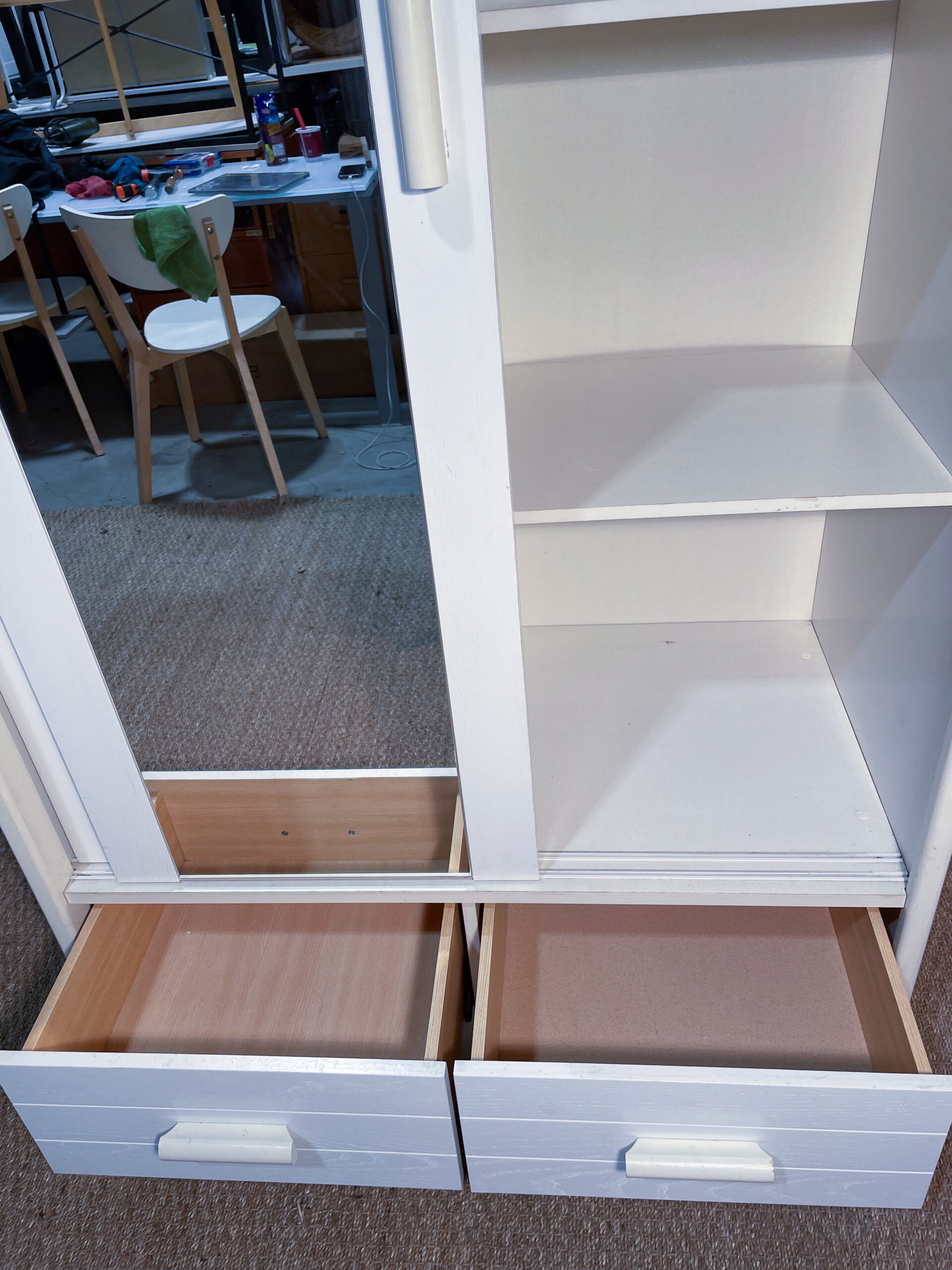 Armoire blanche à miroir – Image 5