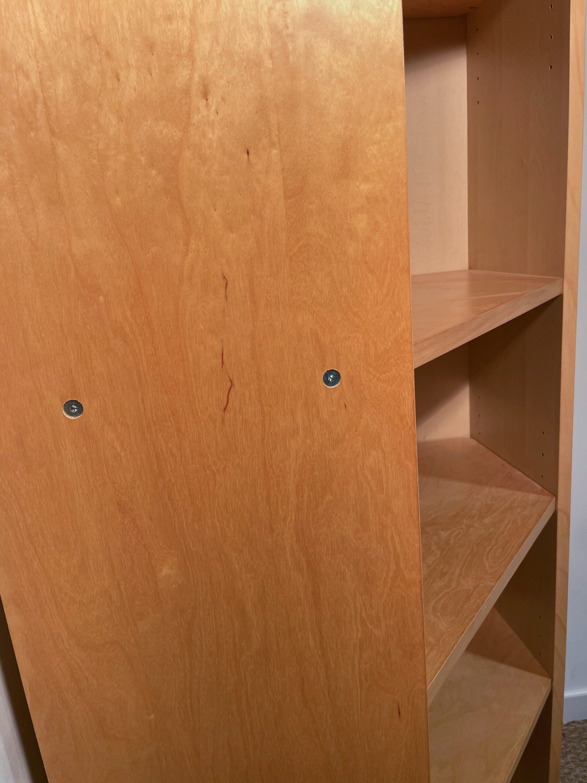 Bibliothèque d'angle en bois clair – Image 5