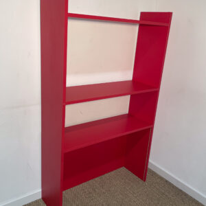 Etagère bibliothèque en bois rouge