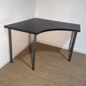 Bureau d'angle léger en bois noir
