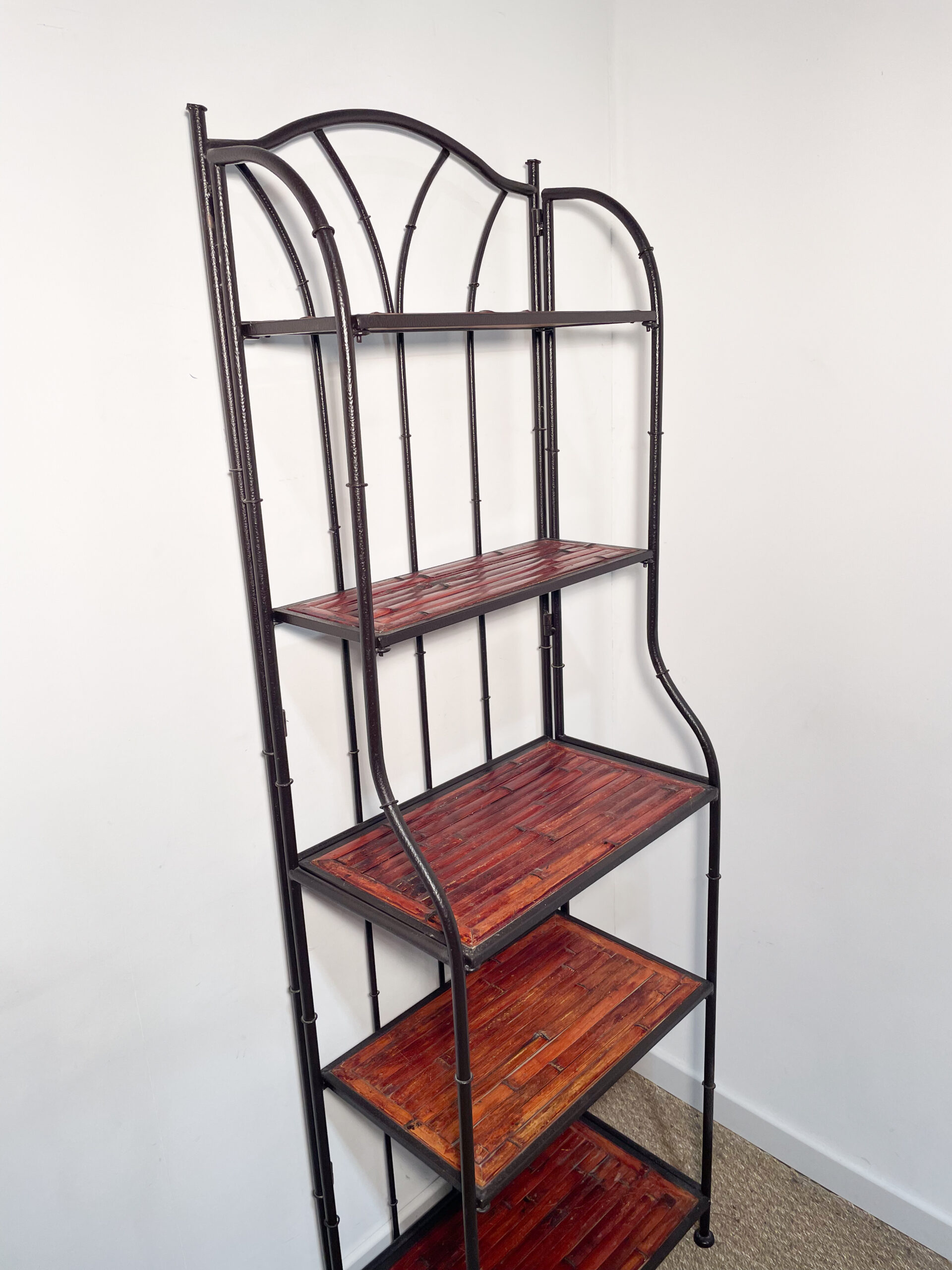 Etagère en fer forgé et bambou – Image 3
