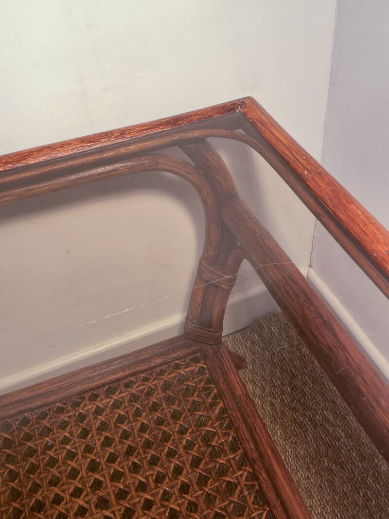 Table basse rotin plateau verre – Image 7