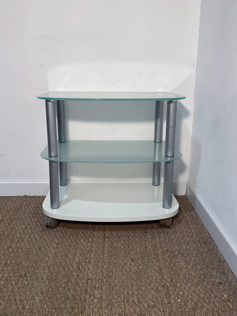 Table de chevet à 3 niveaux en verre trempé – Image 2