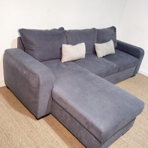 Canapé d'angle gris anthracite