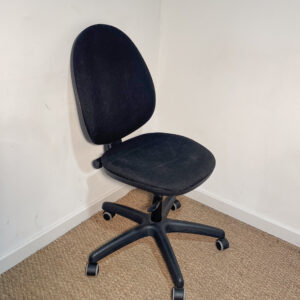 Chaise de bureau en tissu noir