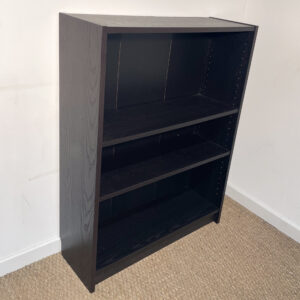 Bibliothèque basse en bois noir