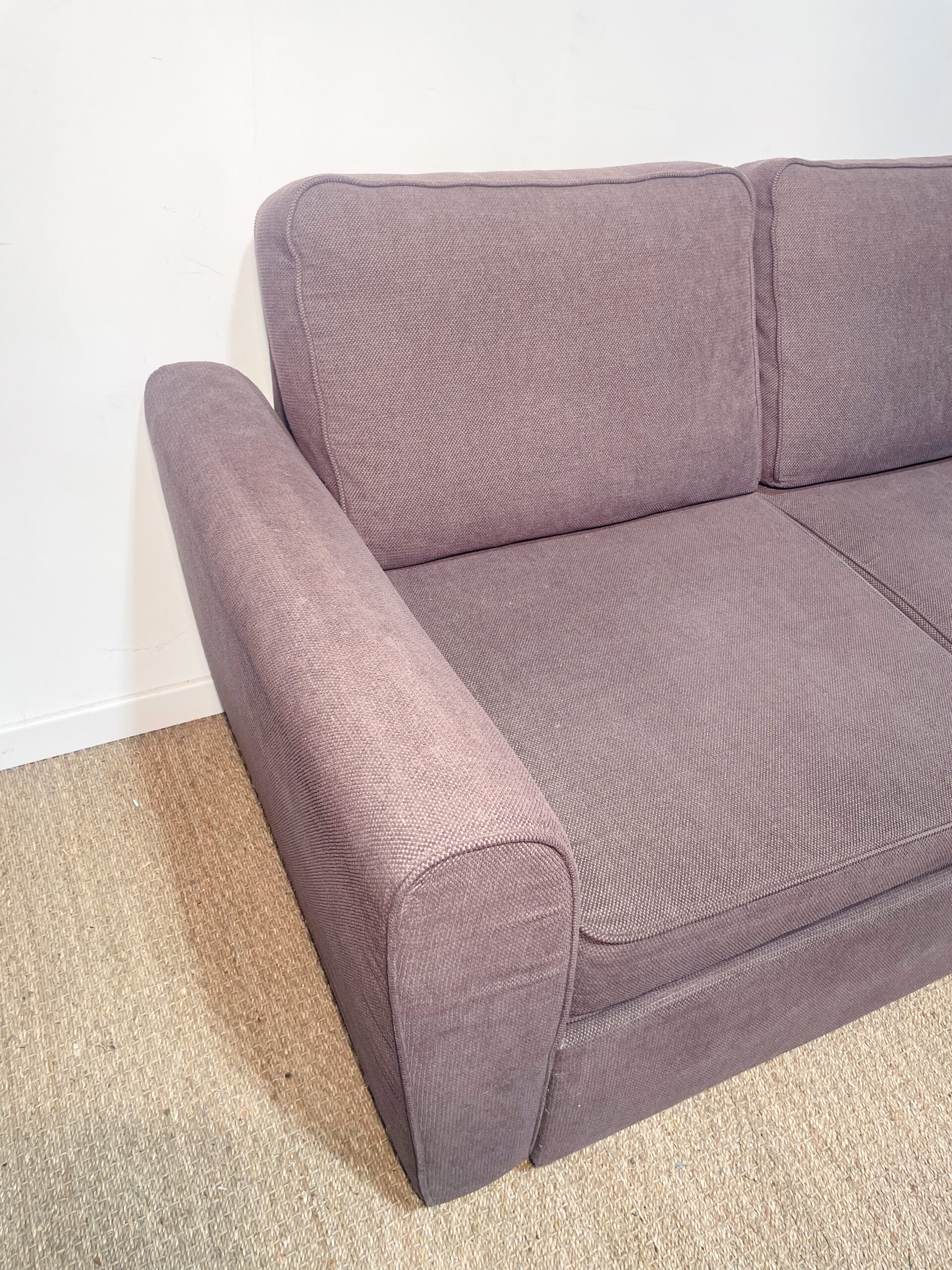 Canapé d'angle en tissu marron – Image 6