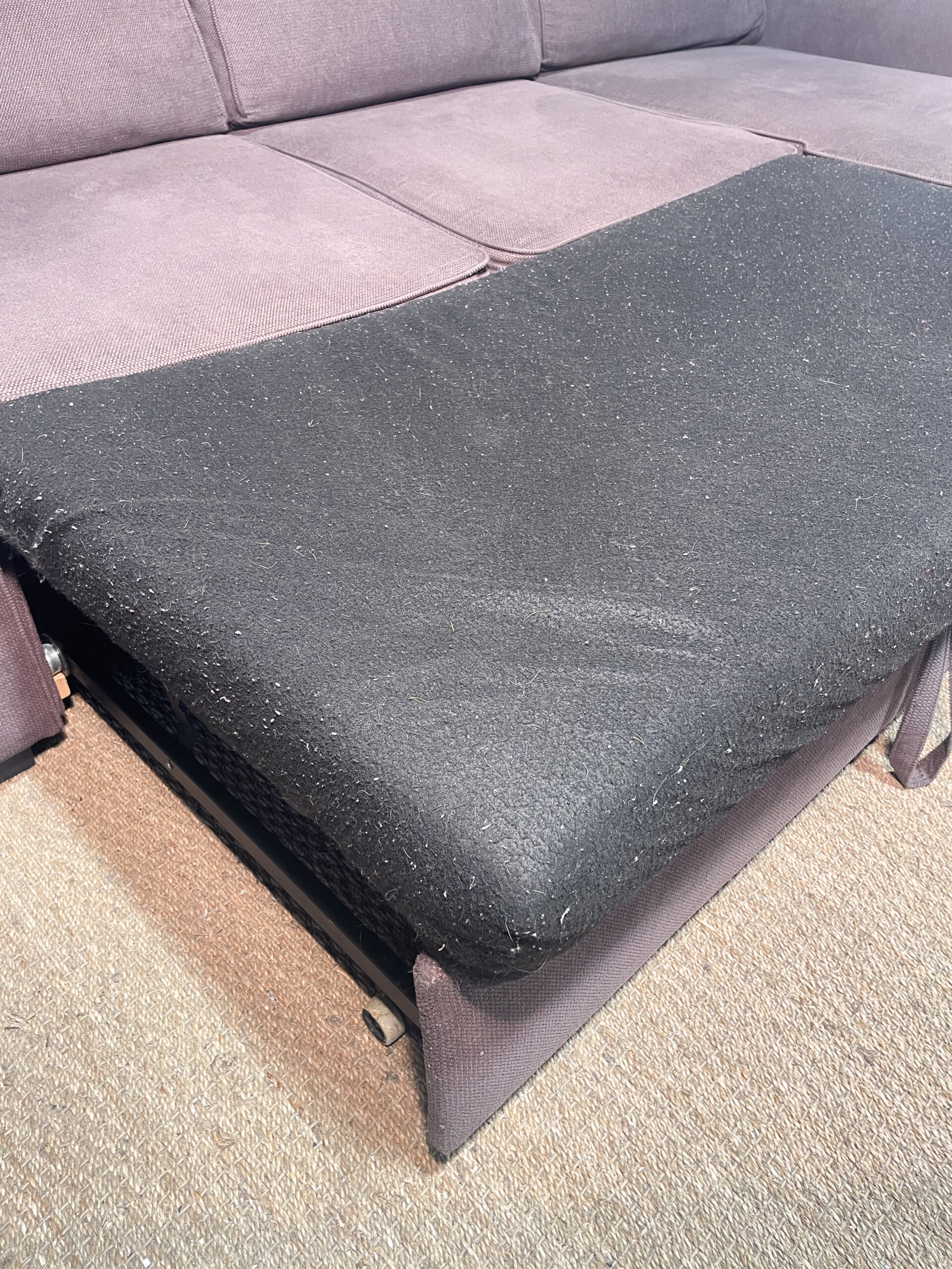 Canapé d'angle en tissu marron – Image 8